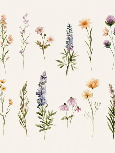 Wildflower Botanical Print. poster