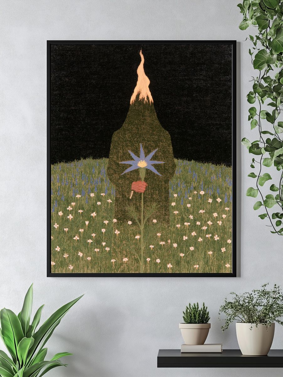 Floral Figure in Meadow Print. — room view 4