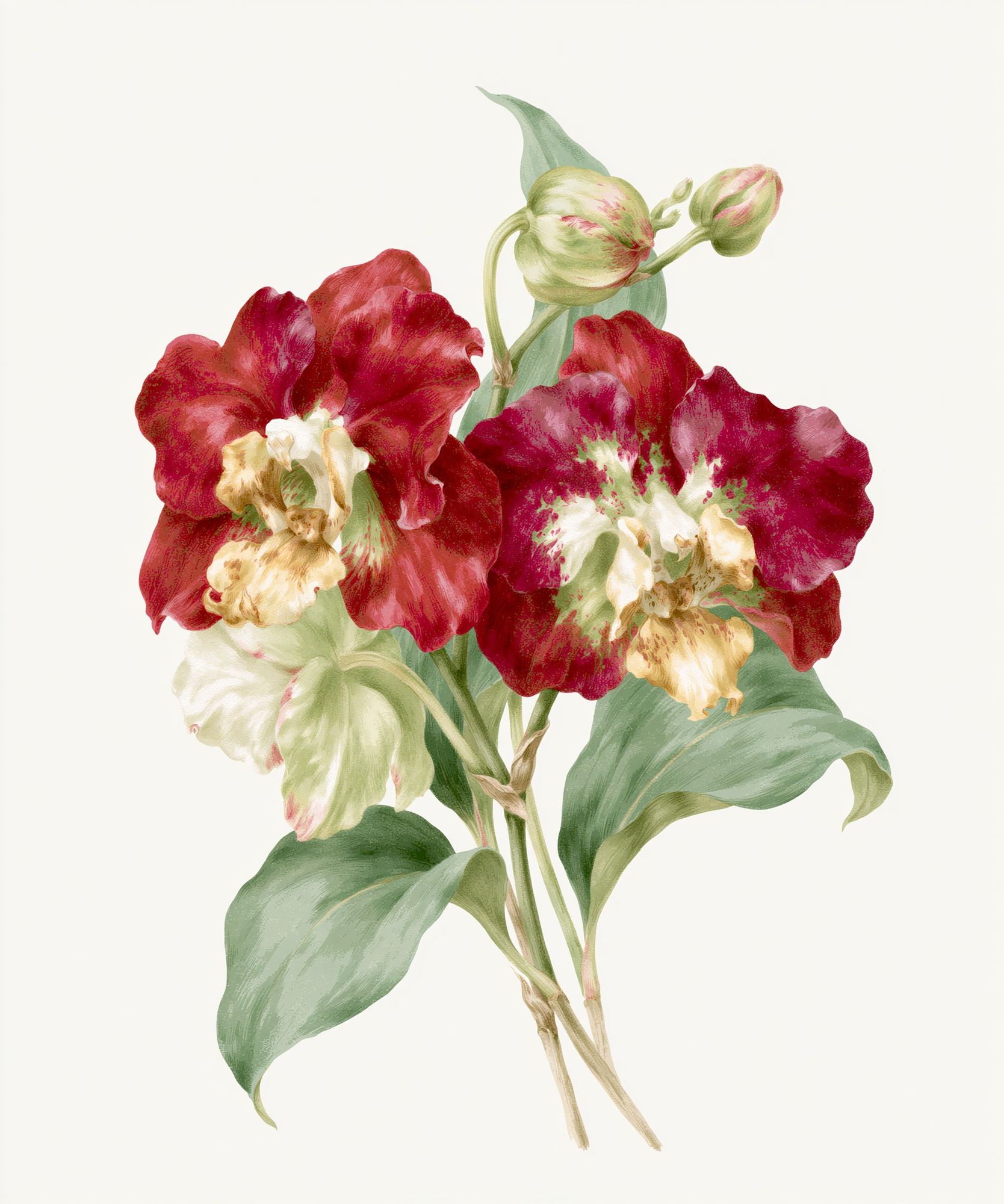 Red Tulip Botanical Print. poster detail