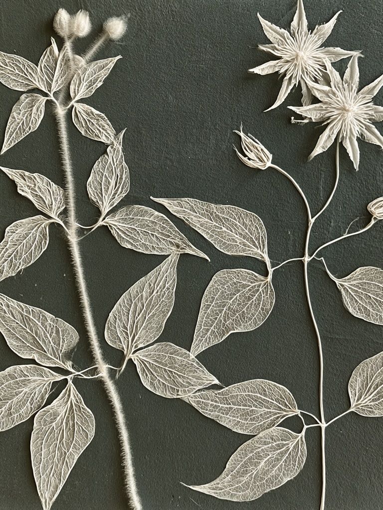 Pressed Botanical Leaves Print. poster detail