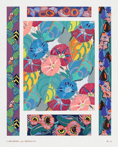 Vintage floral motifs, variations 15.