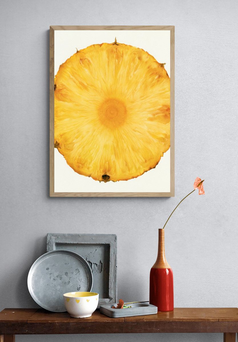 Pineapple Slice Botanical Print. — room view 3