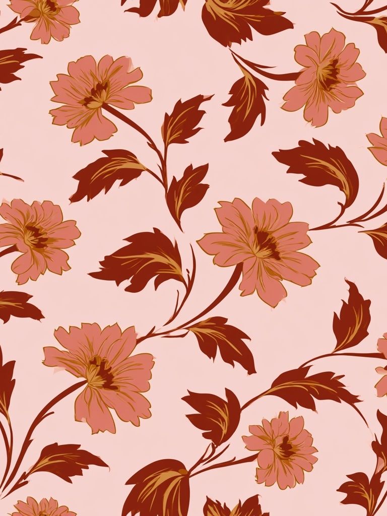 Floral Vine Pattern Print. poster detail