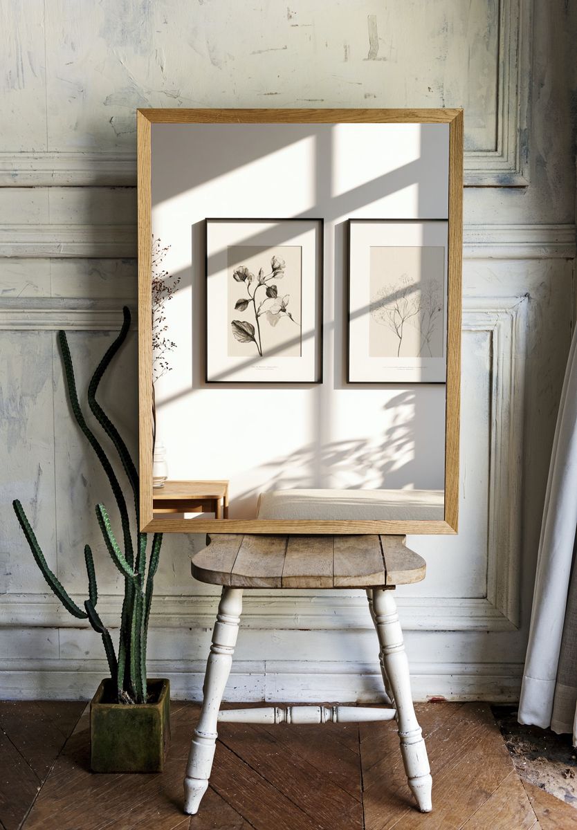 Botanical Line Art Poster. — room view 1