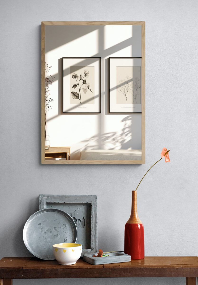 Botanical Line Art Poster. — room view 3