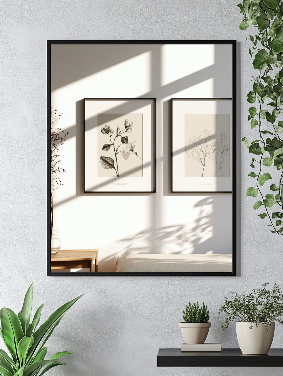 Botanical Line Art Poster. — room view 4