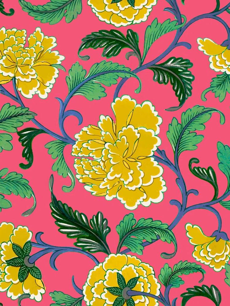 Floral Vine Pattern Print. poster — botanical art