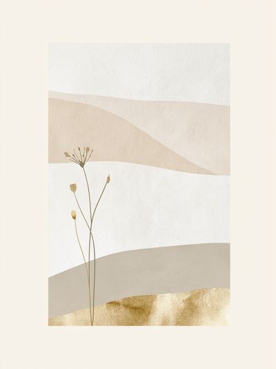 Minimal Botanical Abstract Print.