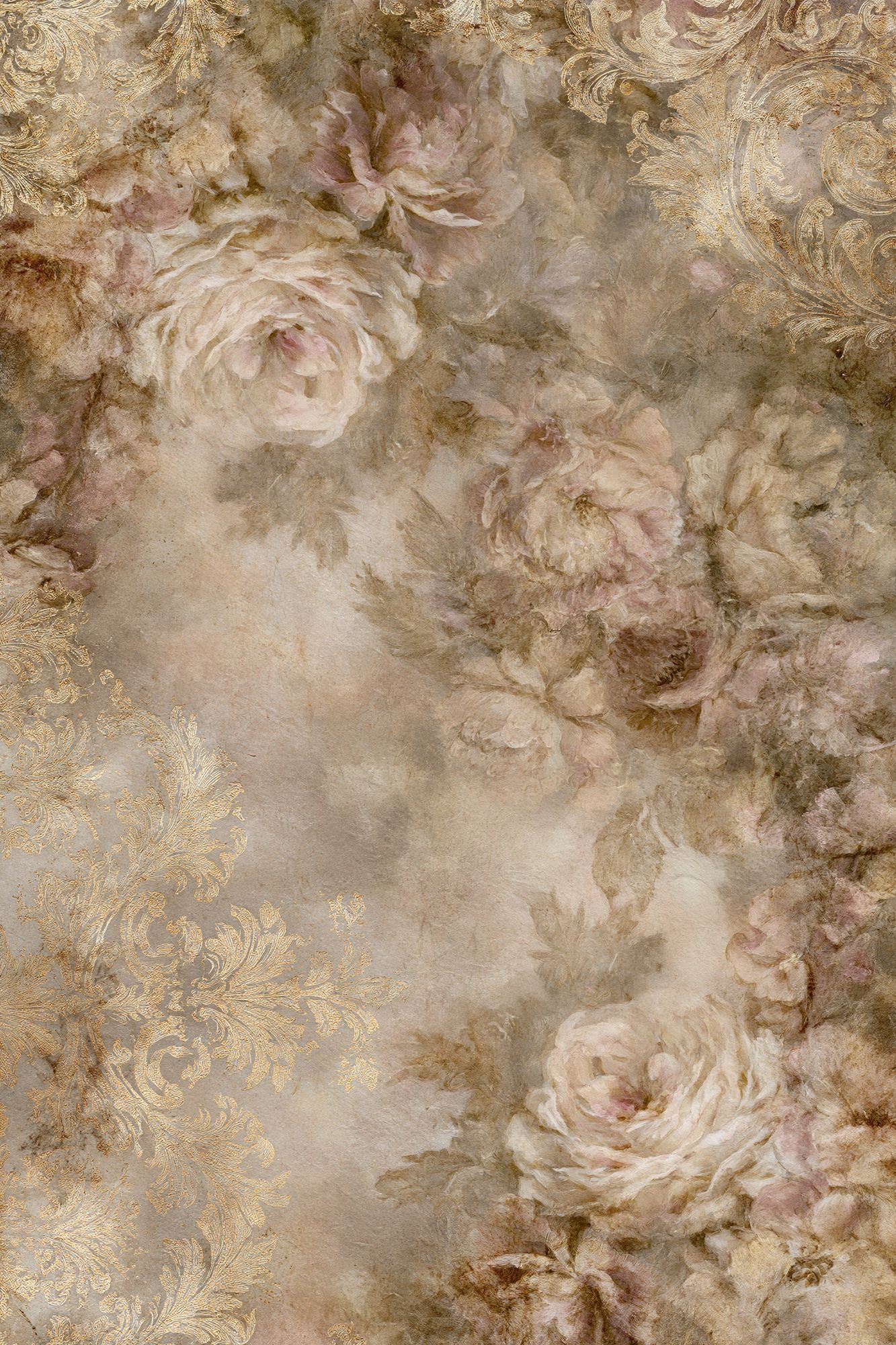 Vintage Floral Damask Poster. poster detail