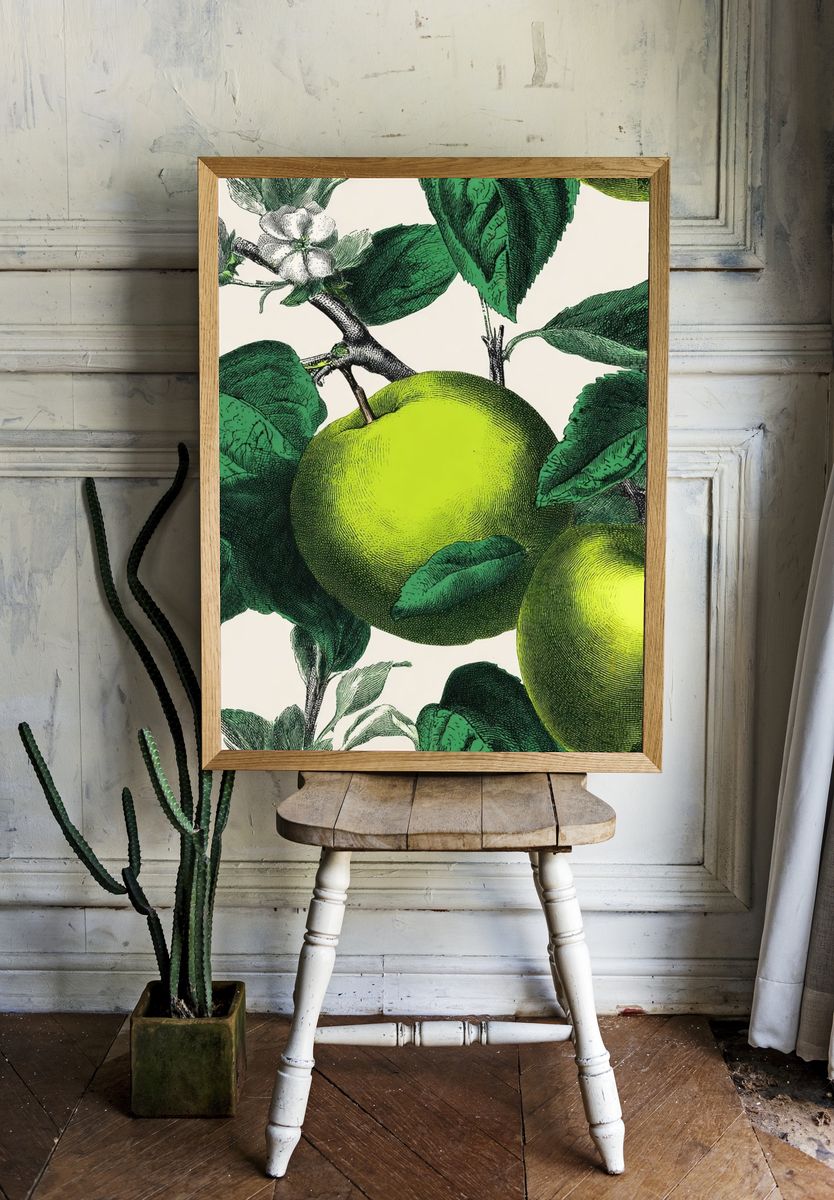 Green Apples Botanical Print room preview