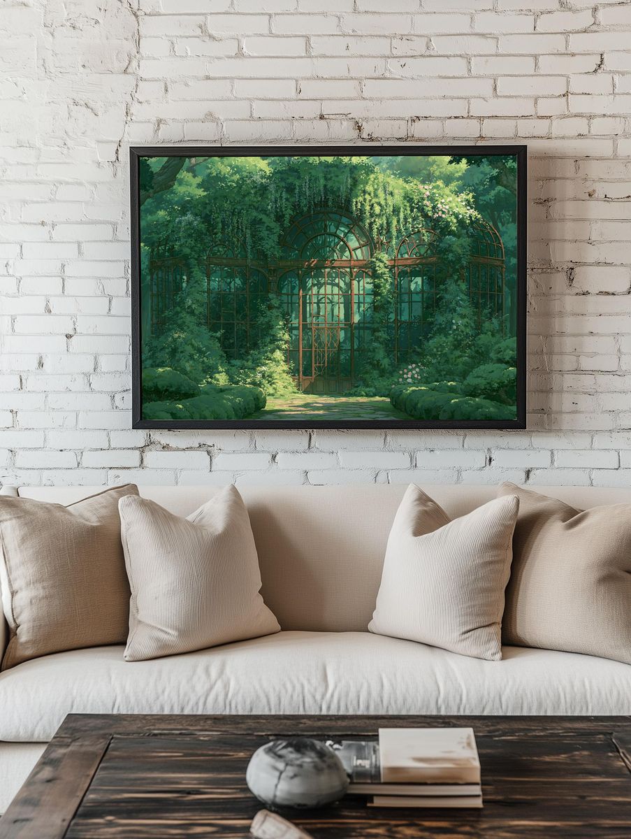 Enchanted Garden Conservatory Print. — room view 1