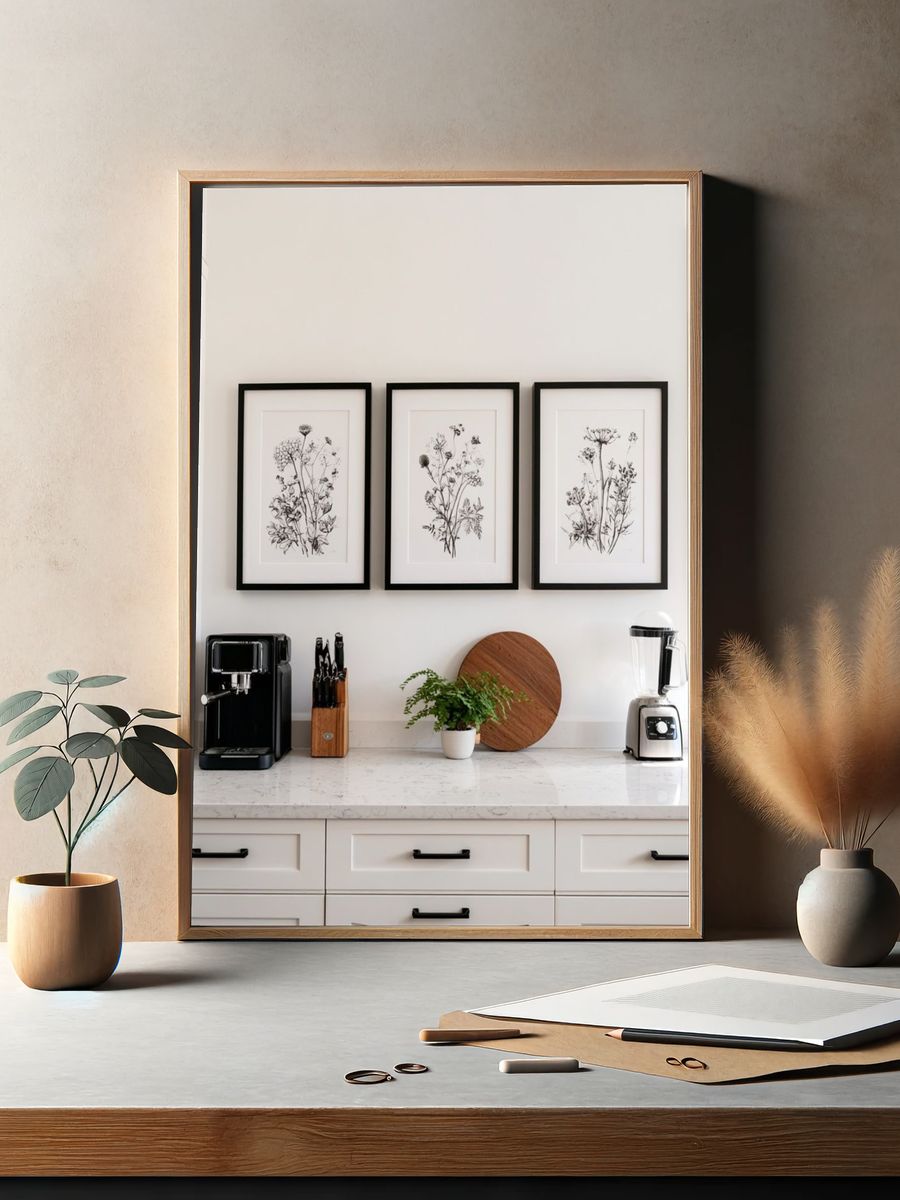 Botanical Line Art Poster. — room view 2