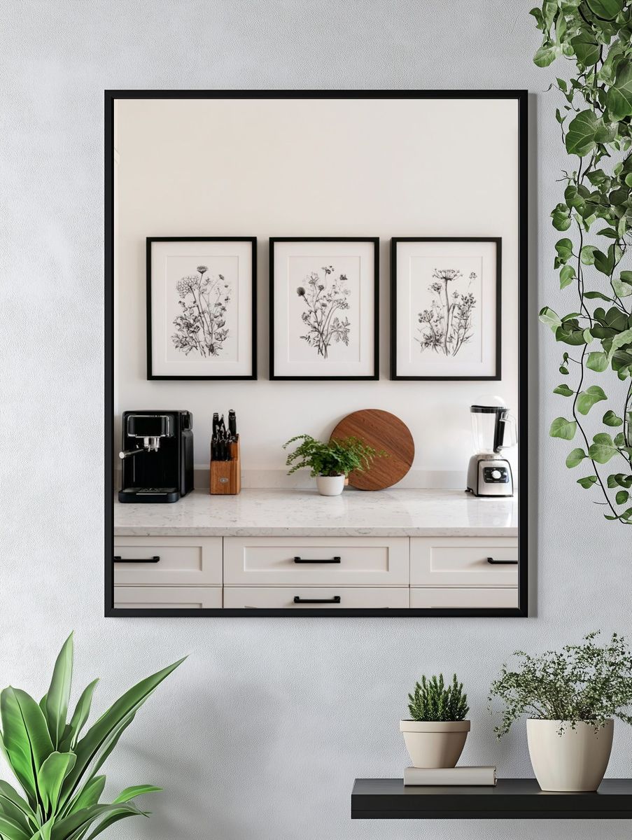 Botanical Line Art Poster. — room view 4