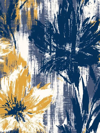 Abstract Floral Brushwork Poster. poster