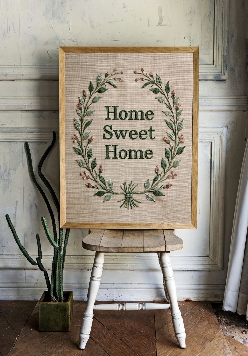 Home Sweet Home Botanical Poster. — room view 1