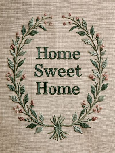 Home Sweet Home Botanical Poster. poster