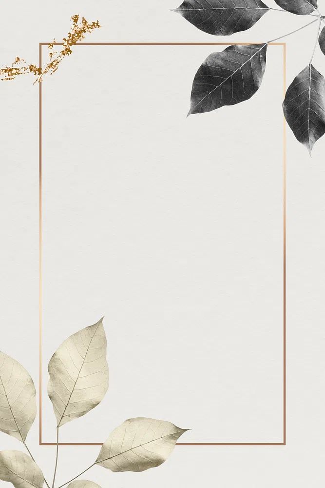 Gold frame foliage pattern marble. poster detail