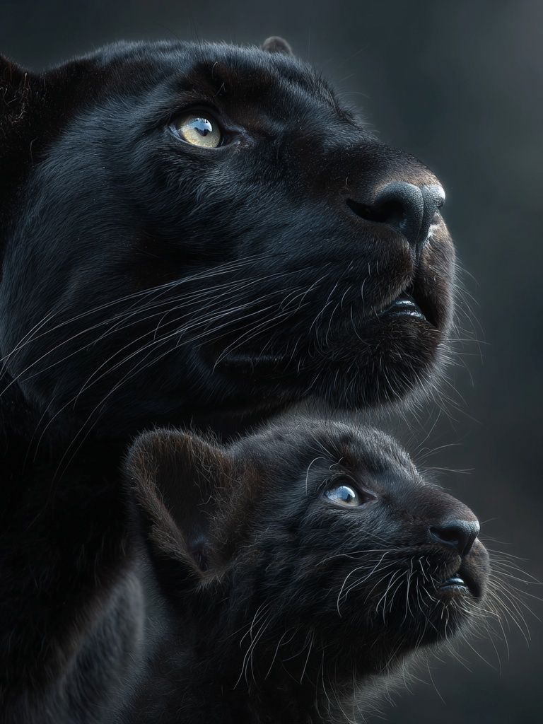 Majestic Black Panthers Poster. poster detail