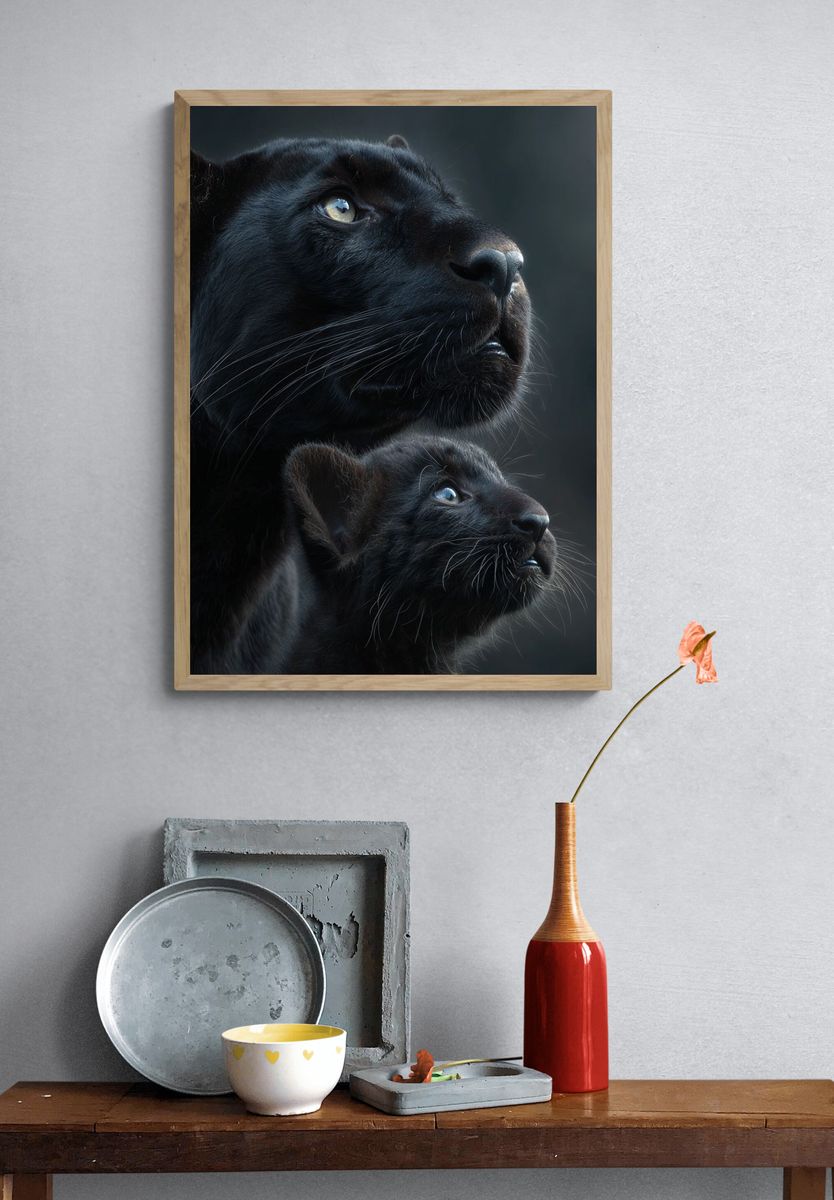 Majestic Black Panthers Poster. — room view 3