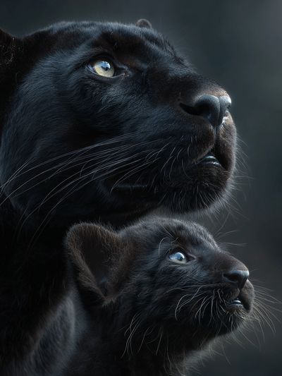 Majestic Black Panthers Poster. poster