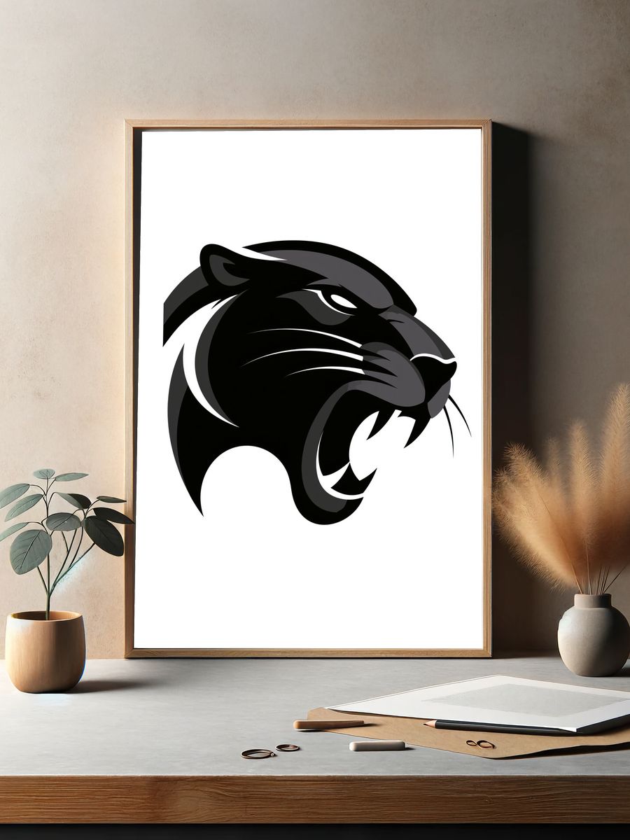 Black Panther Minimalist Print. — room view 2
