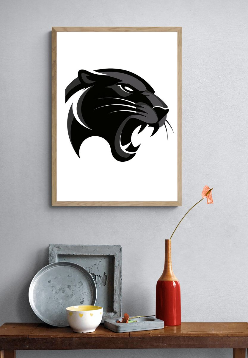 Black Panther Minimalist Print. — room view 3