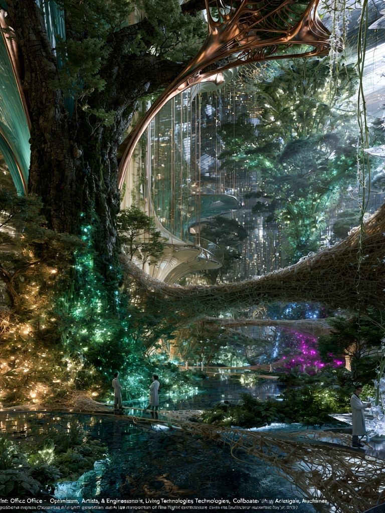 Biopunk Conservatory Landscape Print. poster detail
