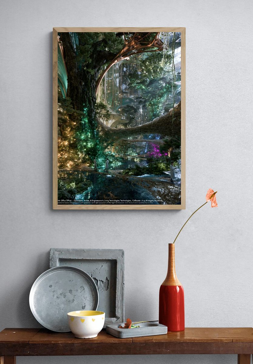 Biopunk Conservatory Landscape Print. — room view 3