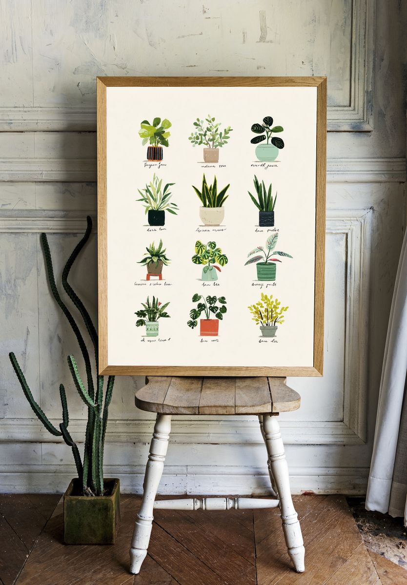 Botanical Plant Collection — Illustration Print room preview