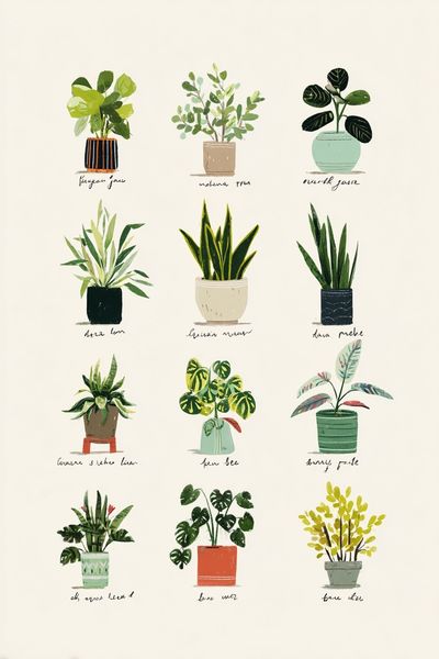 Botanical Plant Collection — Illustration Print. poster print