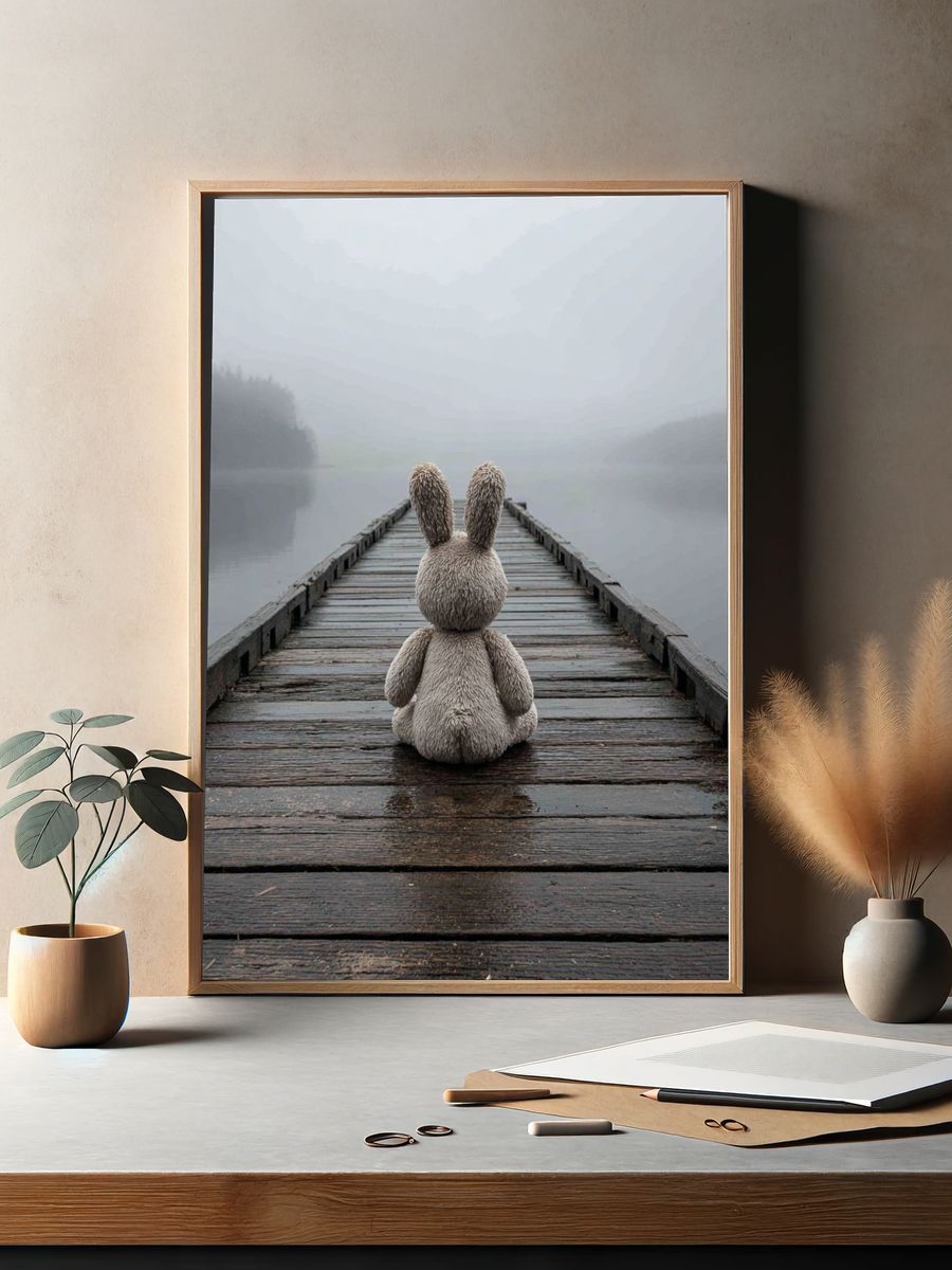 Bunny on a Dock — Photography Print. — room view 2