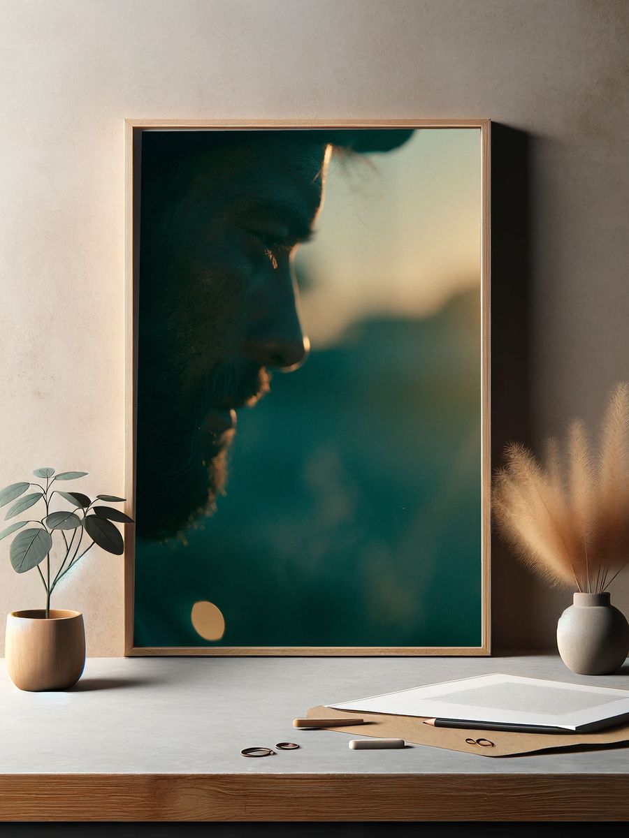 Backlit Profile Portrait Photography Poster. — room view 2