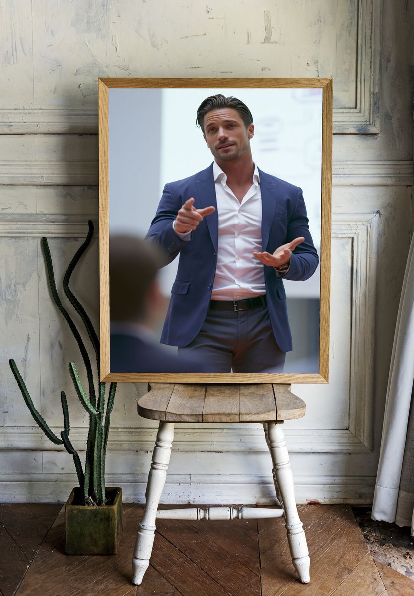 Confident Businessman Portrait Poster. room preview