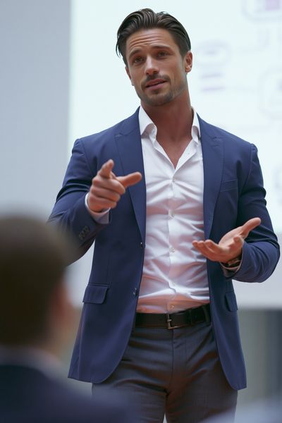 Confident Businessman Portrait Poster.