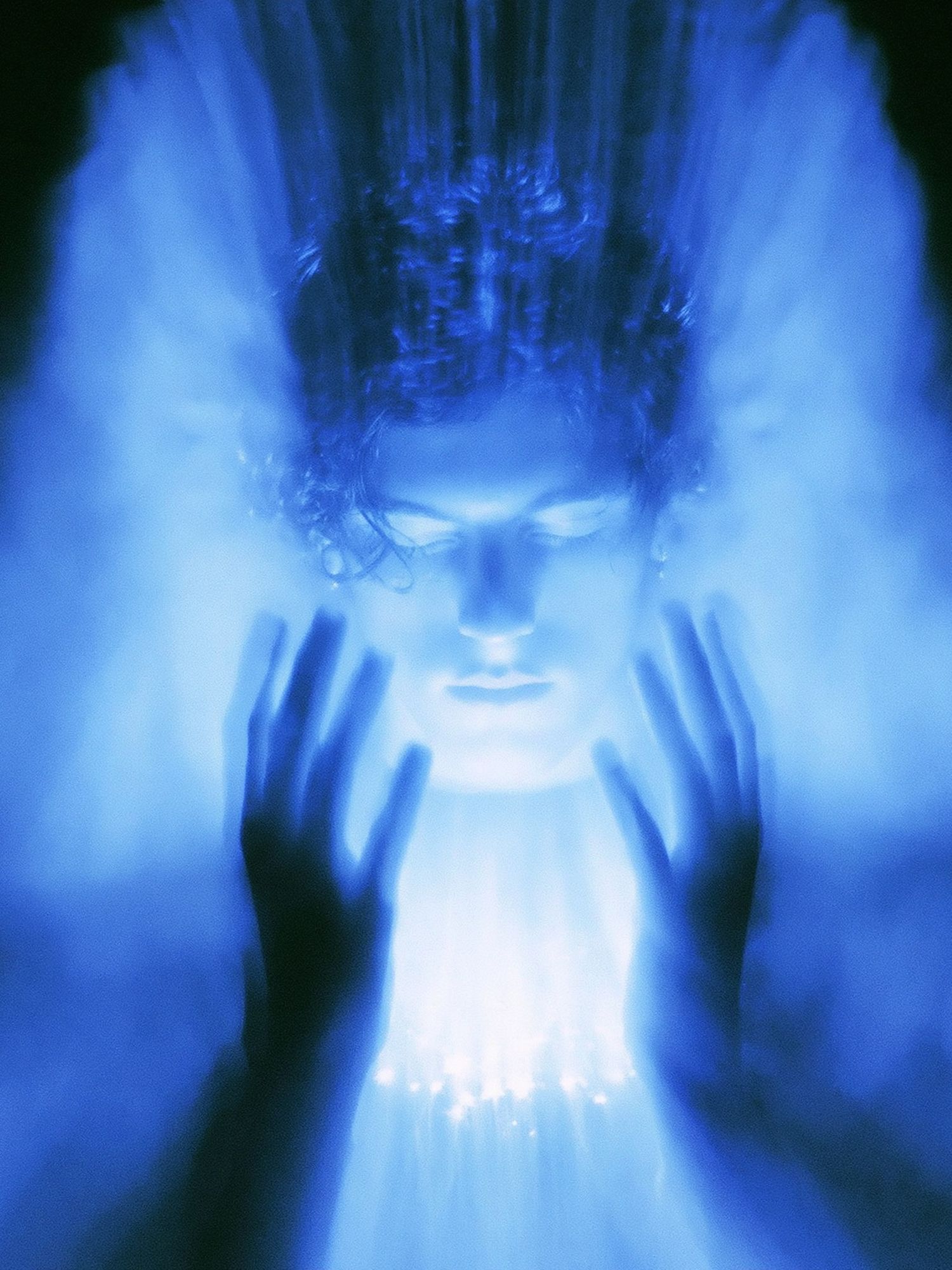 Blue Aura Portrait Print. poster — photography art