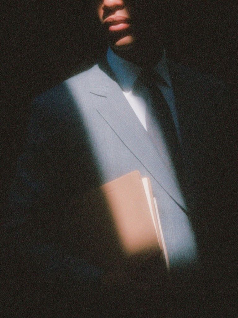 Businessman in Shadow — Photography Print. poster detail