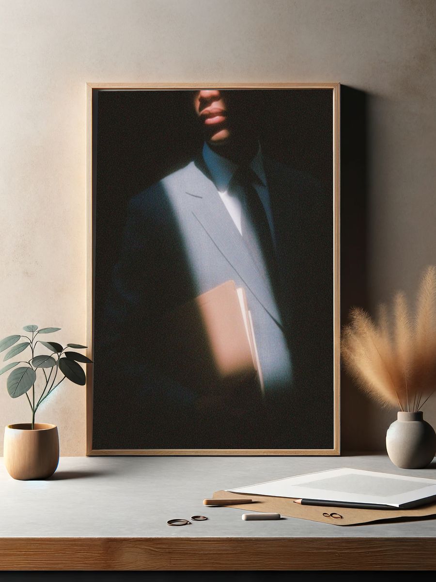 Businessman in Shadow — Photography Print. — room view 2