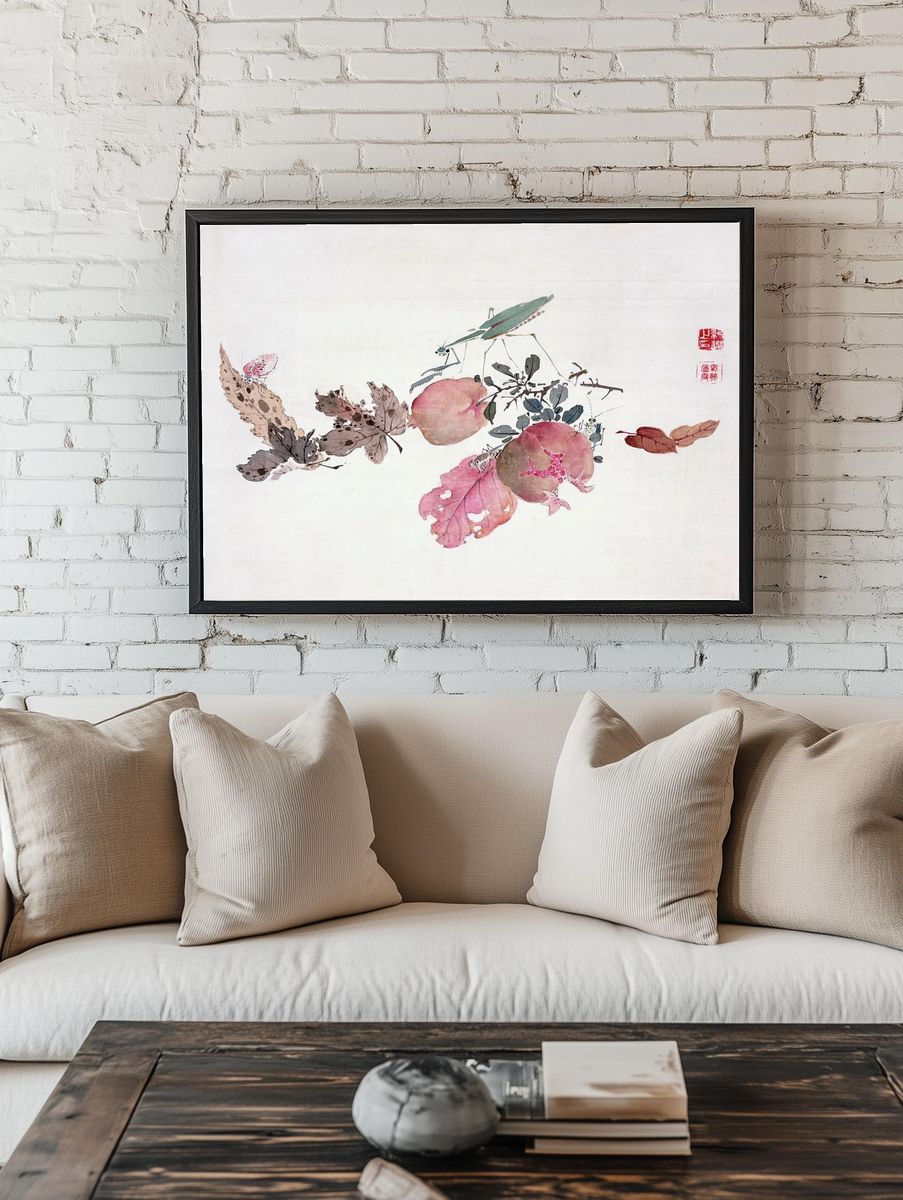 Botanical Still Life — Watercolor Print room preview