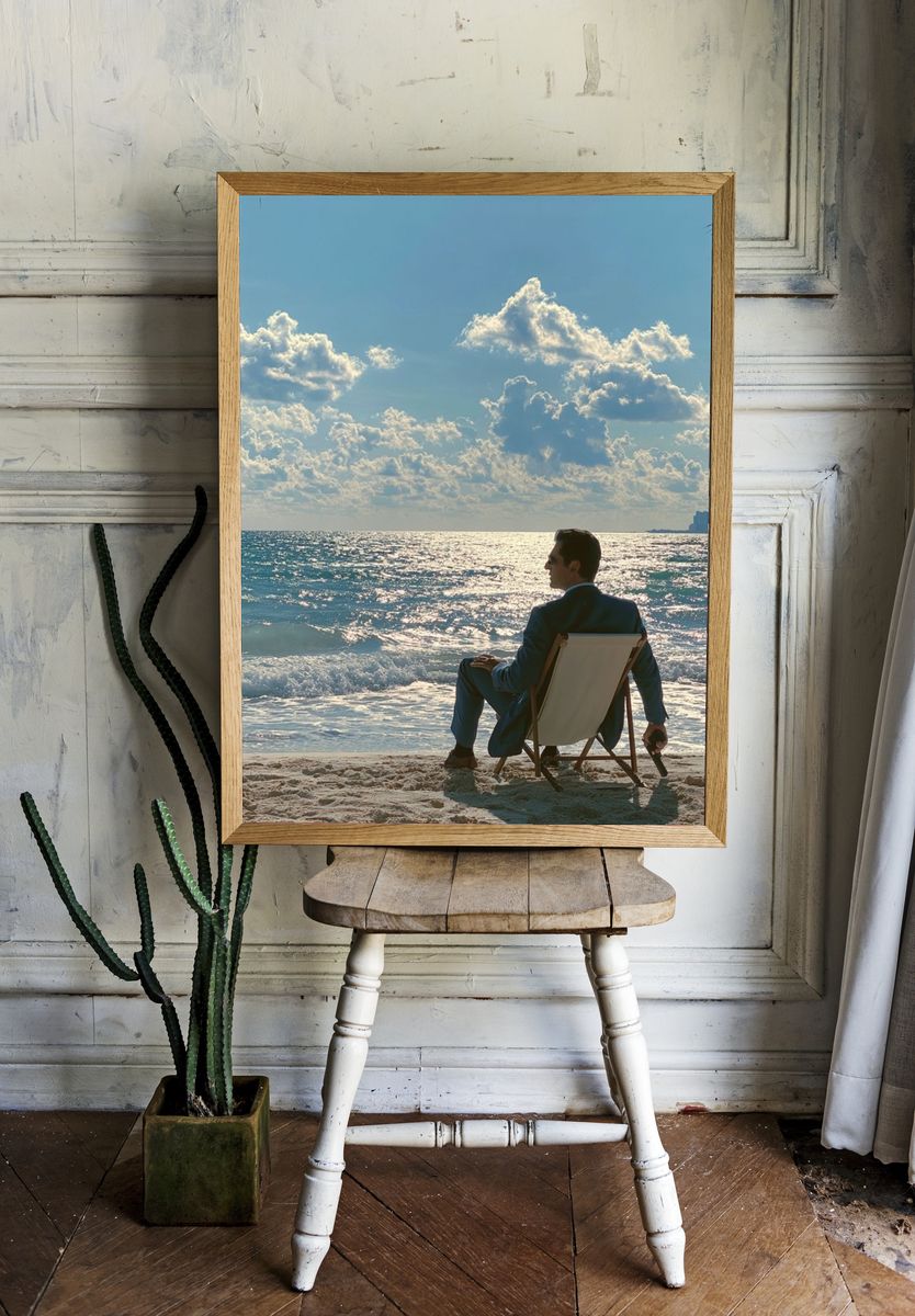 Beachside Suit Portrait Poster. room preview