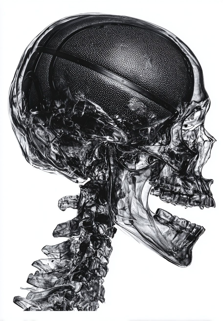 Basketball Skull — Fine Art Print. poster detail