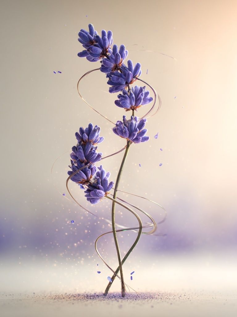 Lavender Floral Art Print. poster — botanical art