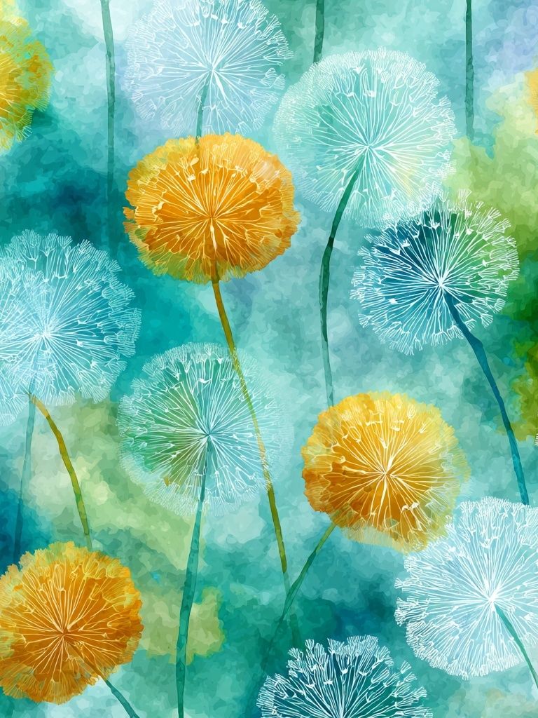 Colorful Floral Abstract Poster. poster detail