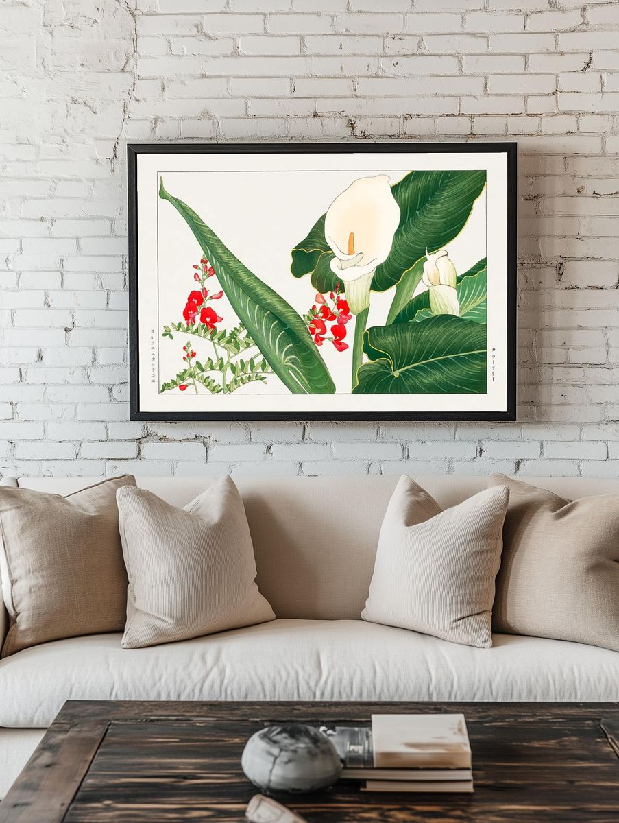 Tropical Botanical Illustration Poster room preview