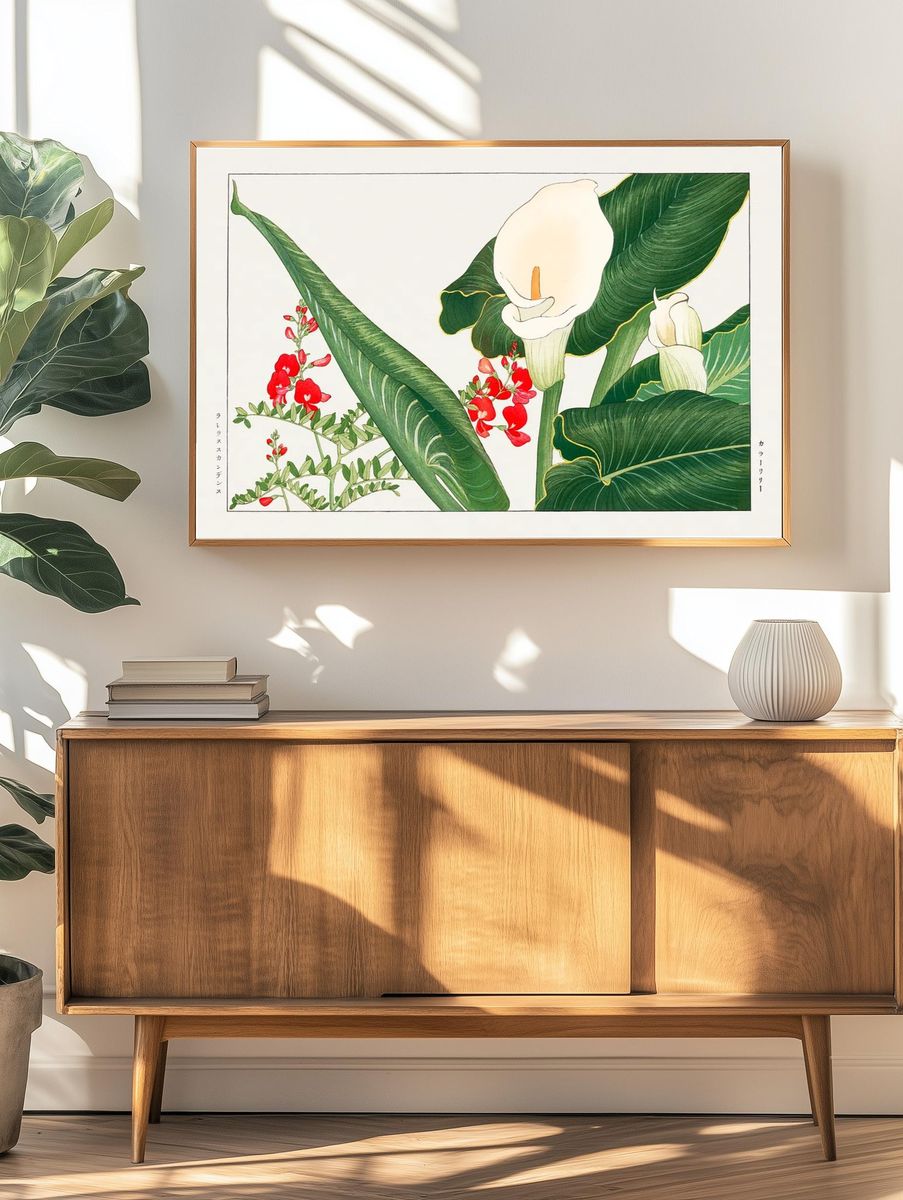 Tropical Botanical Illustration Poster. — room view 3
