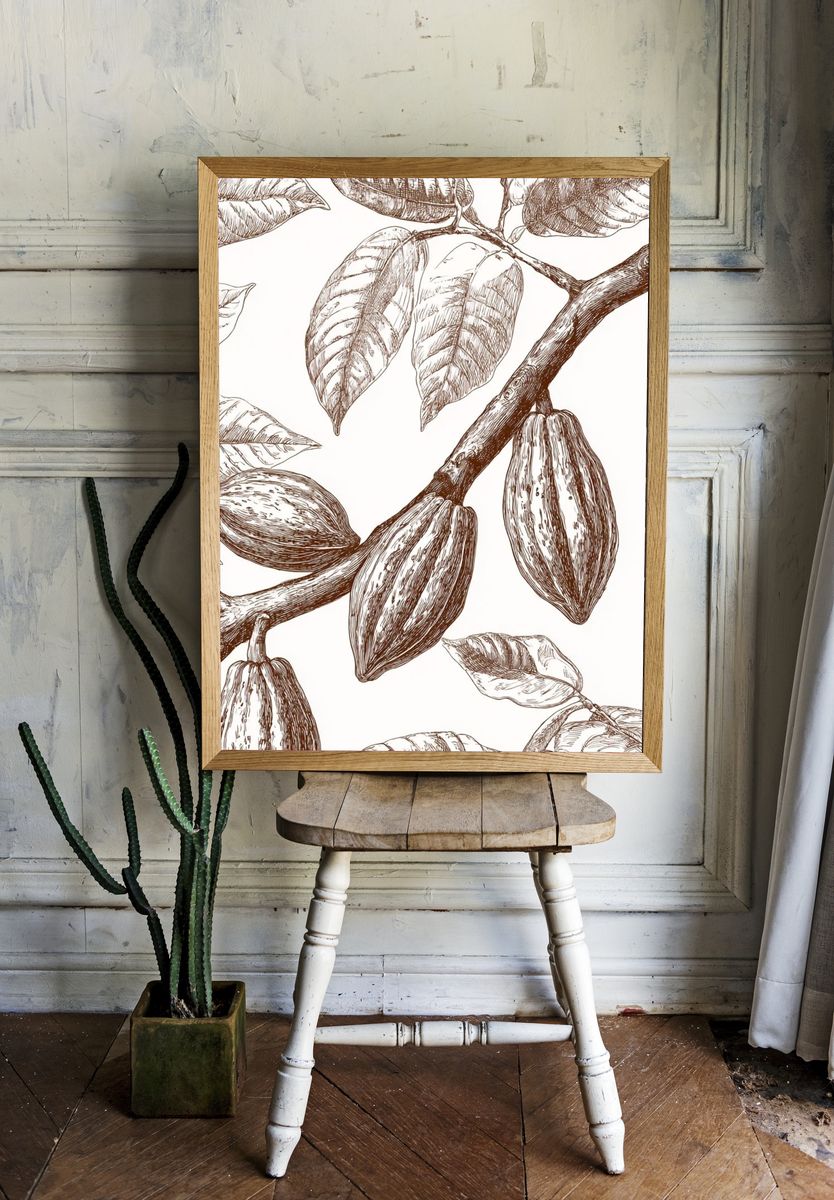 Cocoa Plant Illustration Poster room preview