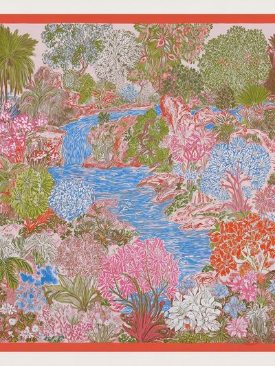 Vibrant Tropical Garden — Botanical Print. poster print