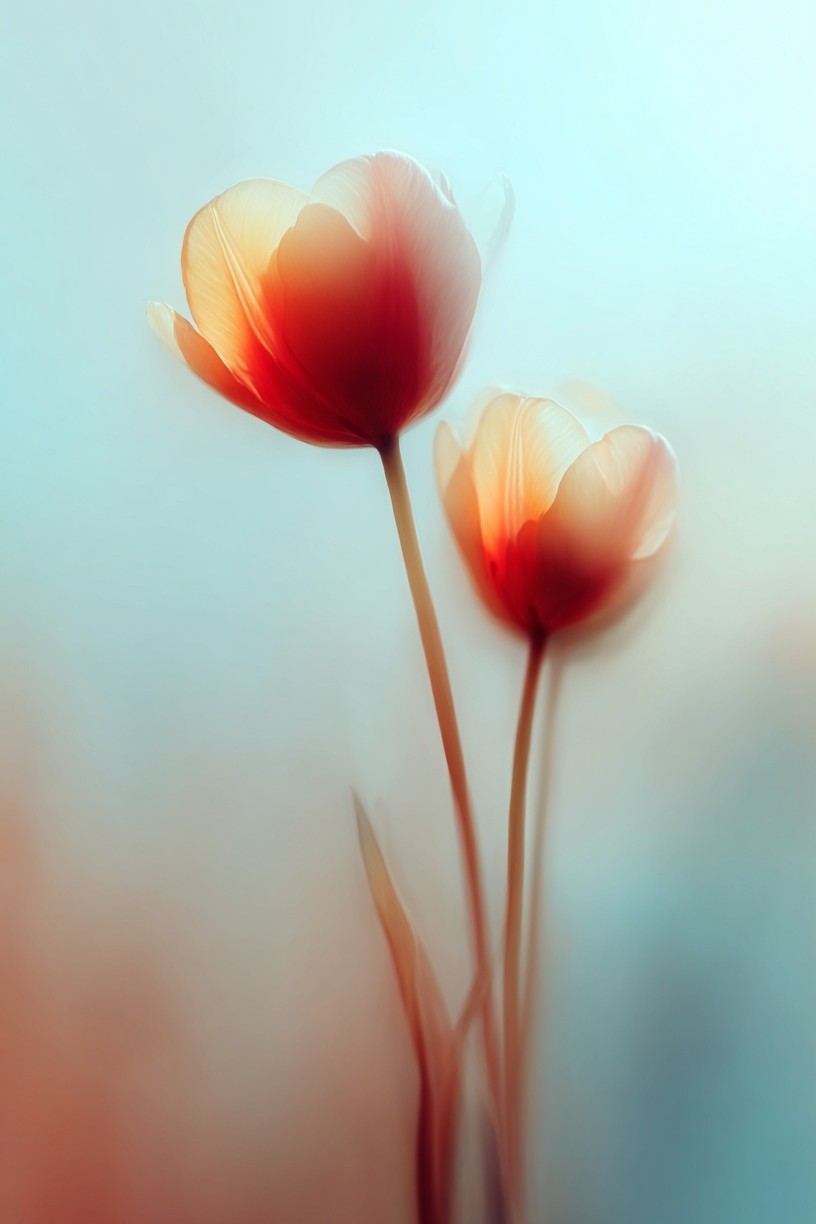 Tulip Blossoms — Botanical Print. poster detail