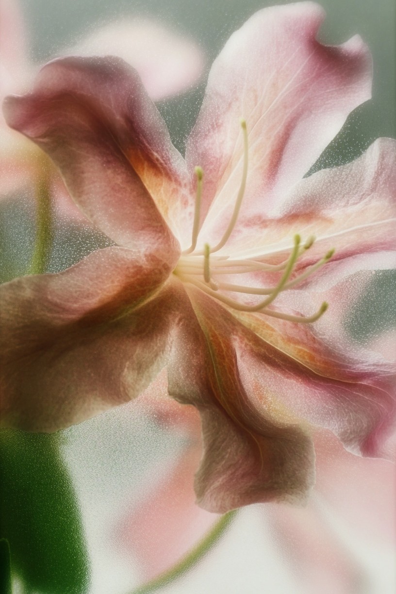 Delicate Pink Flower — Botanical Print. poster — botanical art