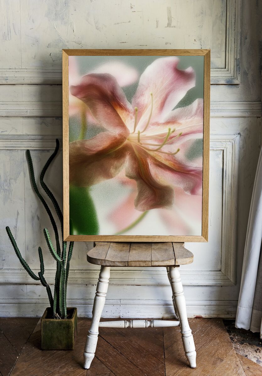Delicate Pink Flower — Botanical Print room preview