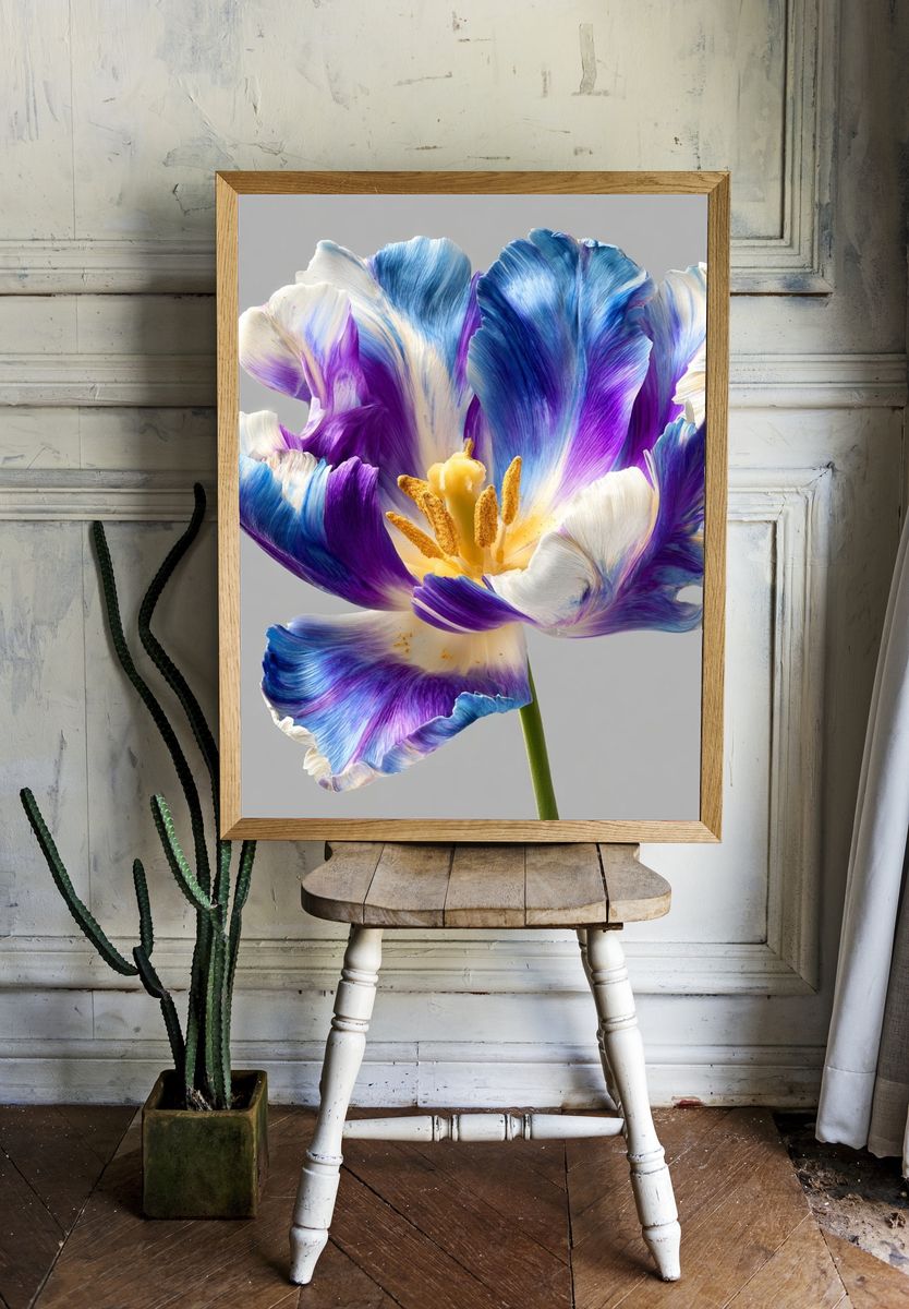 Vibrant Tulip — Botanical Print. room preview